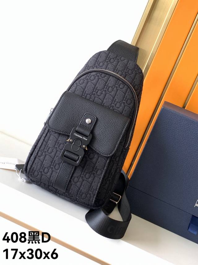 Chest Bag: 408# Black D, Top-Tier Original Single-Order Premium Chest Bag, High-