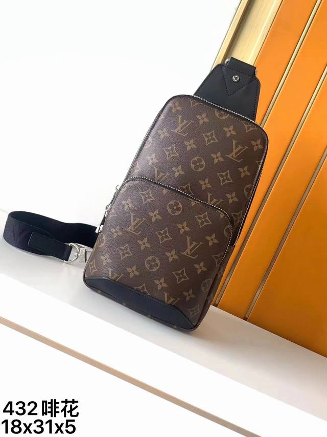 Chest Bag, 432 Brown Flower #Top-Tier Original Single-Order This Size Is Just Ri