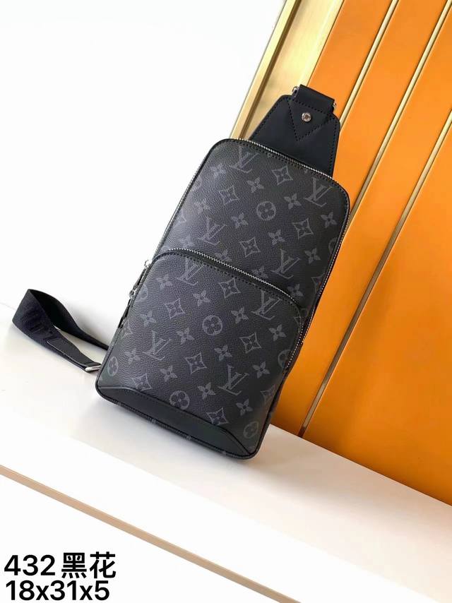Chest Bag, 432 Black Flower #Top-Tier Authentic Single-Order Product. This Size