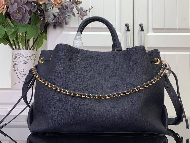 Top-Grade Authentic Special Offer Bella Tote Handbag M14316 Deep Blue Perforated