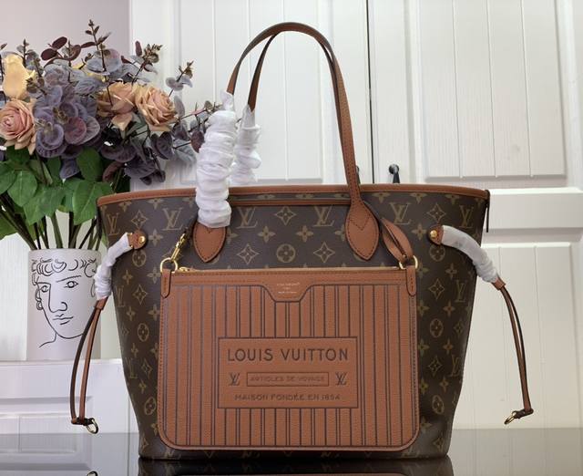 Premium Original Single Special Offer Neverfull Mm Handbag M12061 Vintage Brown