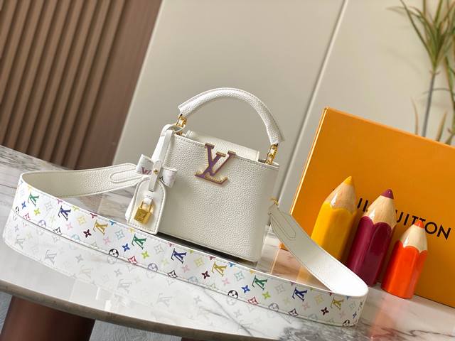 Guangzhou Top-Grade Authentic Capucines Mini Model: 12352 White 33-Color Materia