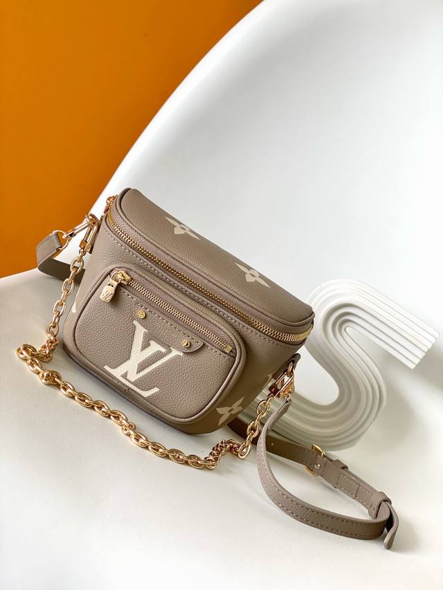 M83219 Apricot M83275 Off-White M46917 Black Top-Grade Genuine Leather Mini Bumb