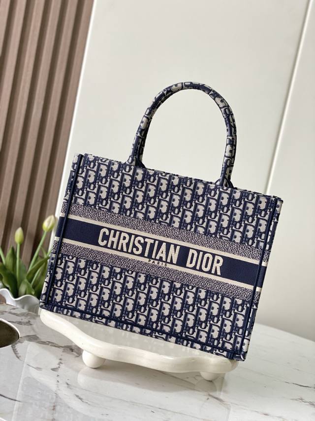 Model Number 99201 Authentic Original Vintage Blue Medium Dior Book Tote Shoppin