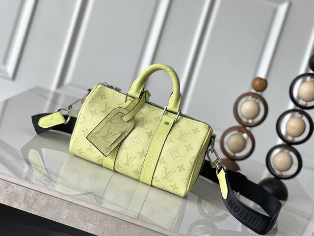 Top-Grade Original Material Keepall Bandouli Re 25 Handbag M14078 Light Yellow T