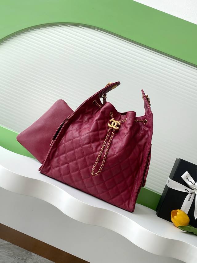25C Ball-Patterned Leather Hip-Hop Bag Chanel Hobo Underarm Bag, Hippie Underarm