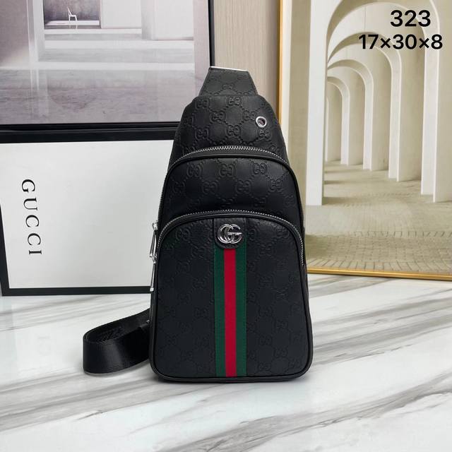 Chest Bag Model: 323# Top-Tier Authentic Gucci Counter-Style, High-End And Elega