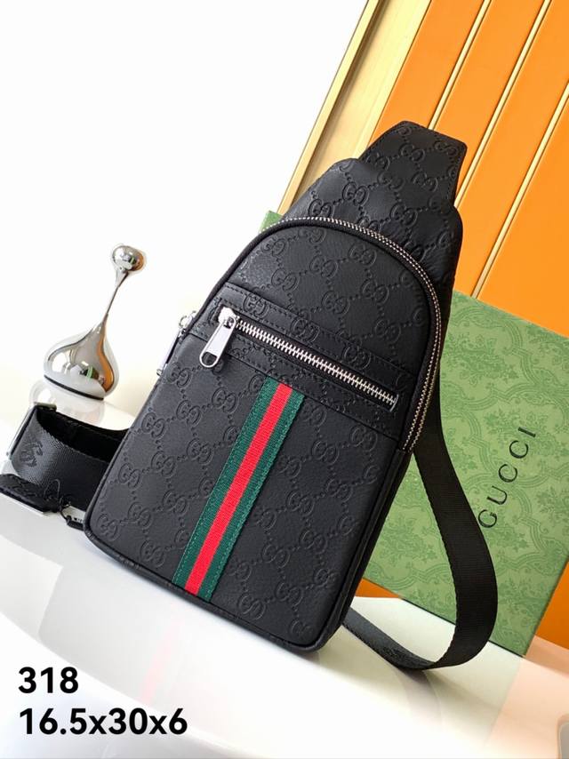 Chest Bag Model: 318# Top-Tier Authentic Gucci Store-Exclusive Model, High-End A