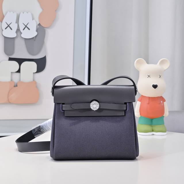 New Arrival Mini Herbag Kelly Mini Cloth Bag 20Cm Leather Patchwork Silver Buckl