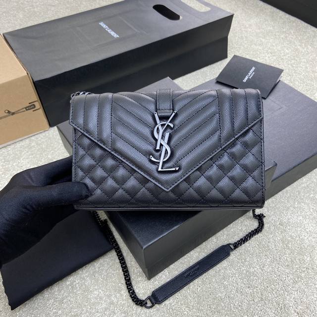 Original Leather, Premium Exclusive Black Ball Pattern, Gun Buckle, Ysl New Mode