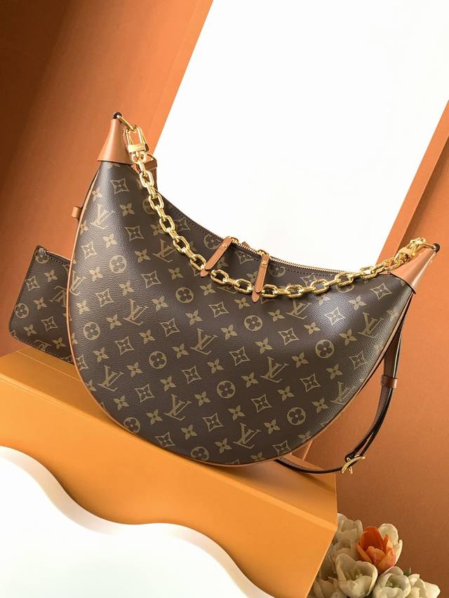 Variable Code Chip Loop Hobo Handbag Premium Enhanced Edition Model: M46311 Leat