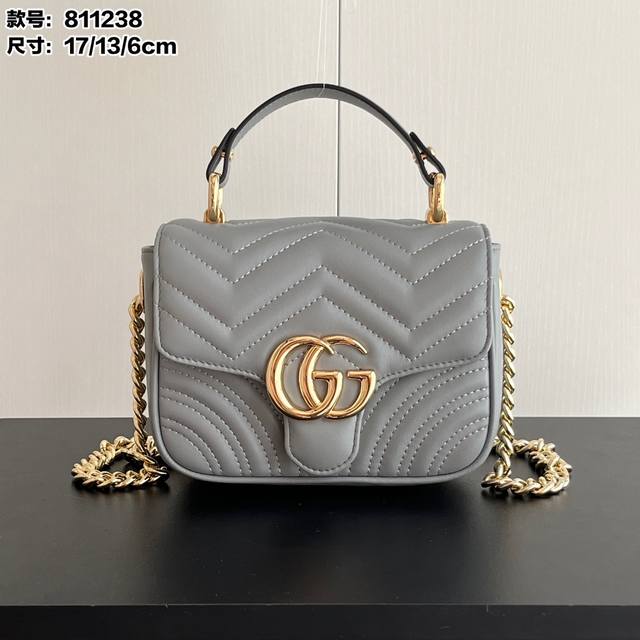 Real-Life Photos # Model Number: 811238 Leather Dimensions: 17 13 6 Cm Gg Marmon