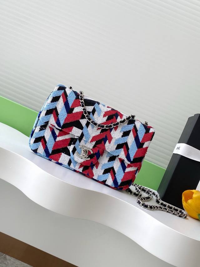 Chanel 1:1 Counterfeit Top-Tier Handmade Series Chane1 25P Colorful Stripes High