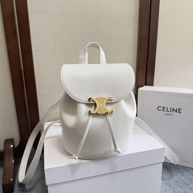 New Arrival ~ Now Available Ce~Line Bonnie Smooth Cowhide Leather Backpack, Lamb