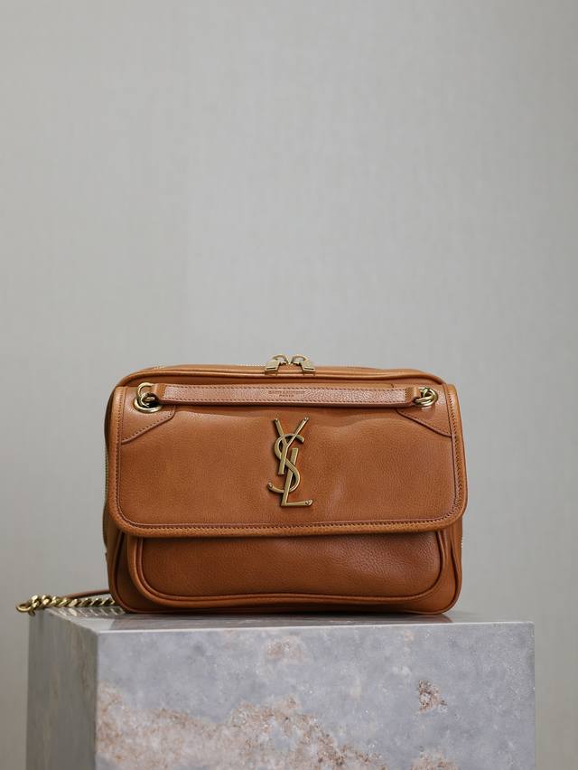 Authentic Niki_ New Camera Bag Crossbody Bag High-End Metal Logo Design, Vintage