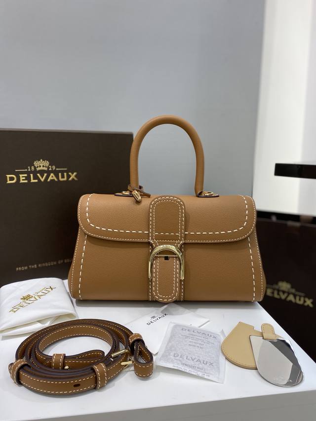 Delvaux Brillant With Caramel-Colored Outer Stitching, A Belgian Royal Warrant H