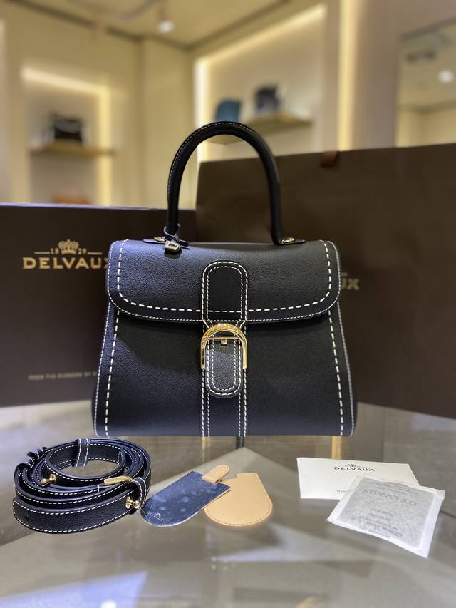 Delvaux Brillant With Black Exterior Stitching. A Belgian Royal Warrant Holder,