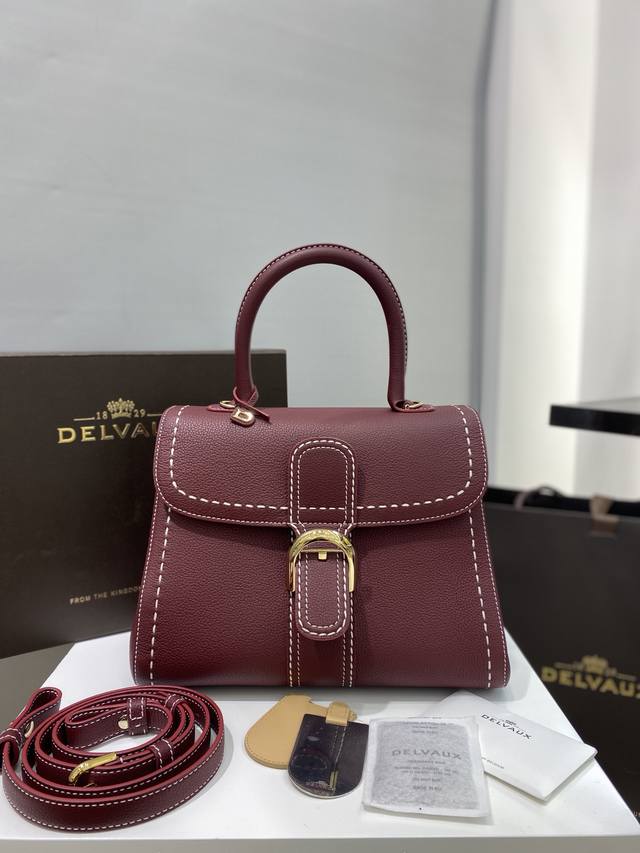 Delvaux Brillant Outer Stitch Indian Red Belgian Royal Warrant Holder, Understat