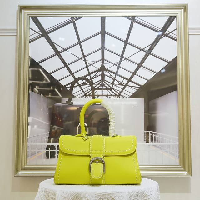 Outer Stitching In Fresh Anise Green Ew Horizontal Version. Delvaux, Founded In