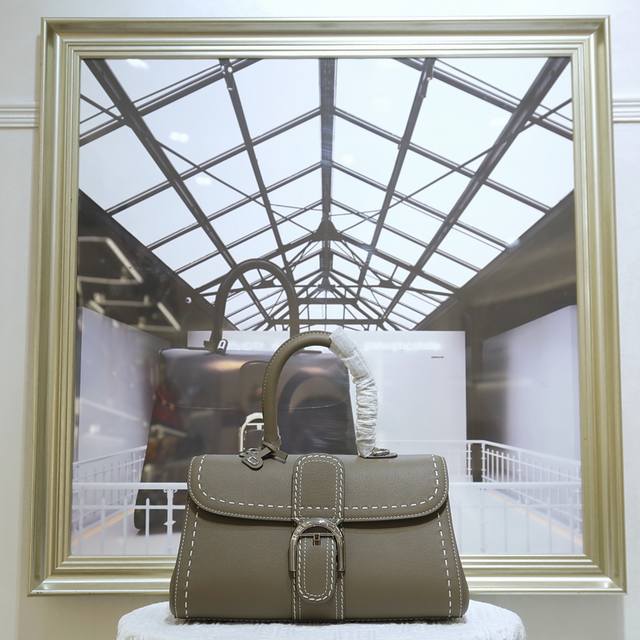 Outer Stitching Elephant Gray Horizontal Ew Delvaux, Founded In 1829, The Belgia
