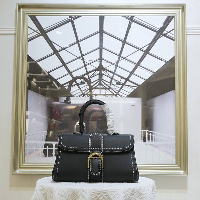 Black Stitched Ew Horizontal Version Delvaux, The Belgian Luxury Leather Goods H