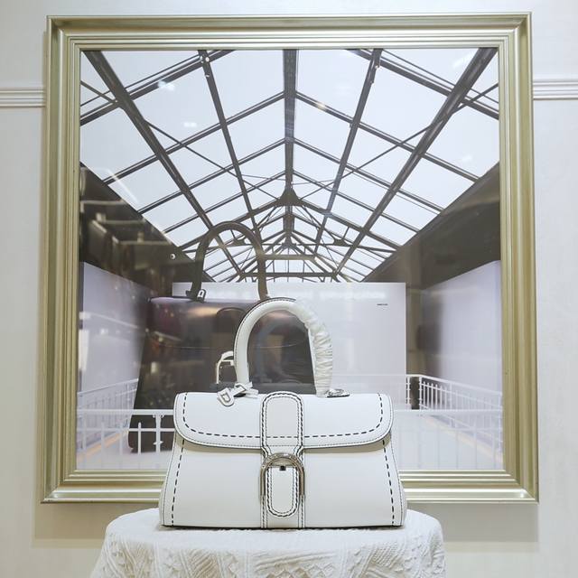 Ivory White Horizontal E W. Delvaux, Founded In 1829, Belgian Luxury Leather Goo