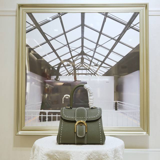 Khaki Green Mini Small Size. Delvaux, The Belgian Luxury Leather Goods House Fou
