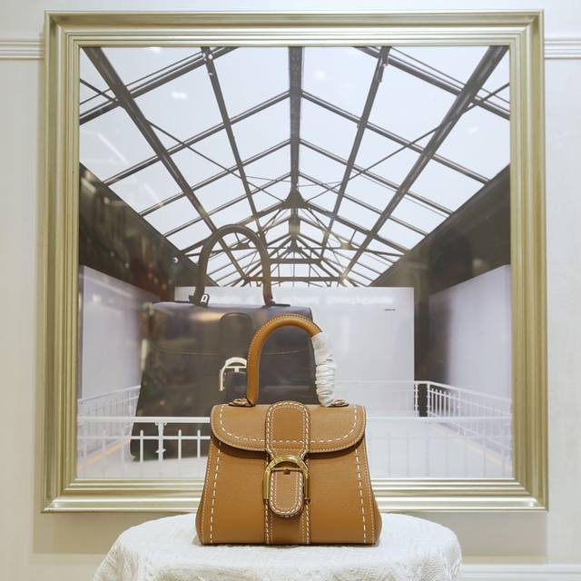 Outer Stitching Caramel-Colored Mini Small Size. Delvaux, The Belgian Luxury Lea