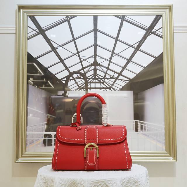 Red Stitching Horizontal Ew Delvaux, Founded In 1829, Is A Belgian Luxury Leathe