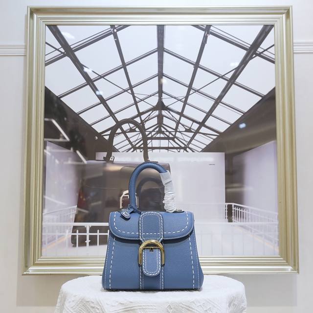 Outer Stitching In Peacock Blue, Mini Size. Delvaux, The Belgian Luxury Leather
