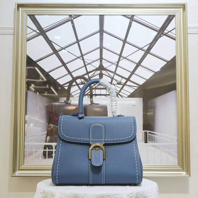 Peacock Blue Medium Size With Outer Stitching. Delvaux, The Belgian Luxury Leath