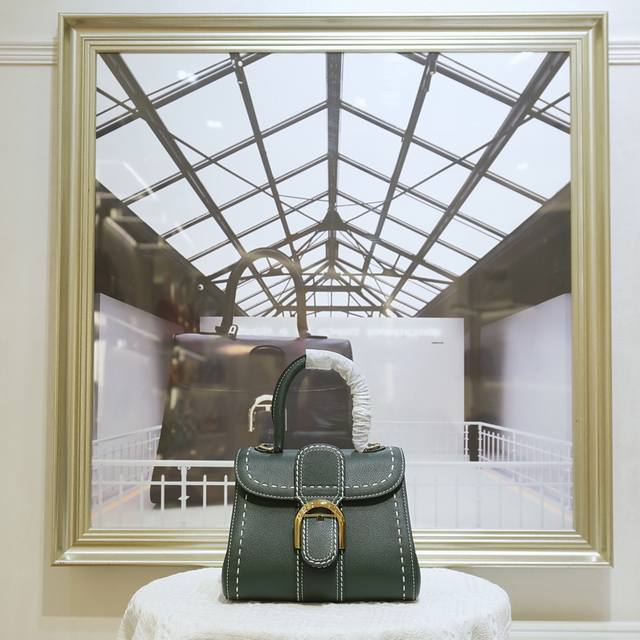 Outer Stitching In Emerald Green, Mini Size. Delvaux, The Belgian Luxury Leather