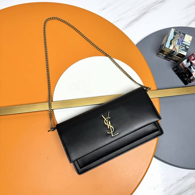 Black, Antique Gold, Genuine Leather, Premium Exclusive, New Arrival! Ysl's New