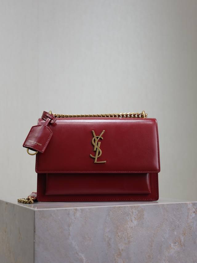 Pomegranate Red Toothpick Pattern With Gold Buckle Sunset 22Cm_ The Timeless Cla