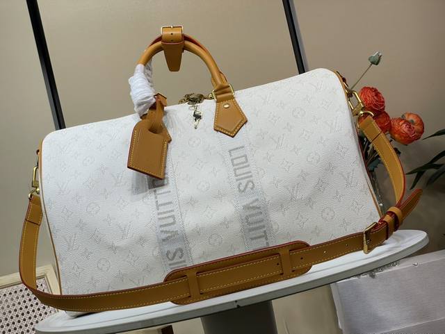 Top-Tier Authentic Replica Exclusive Real-Shot Keepall 45 Travel Bag M14838 Whit