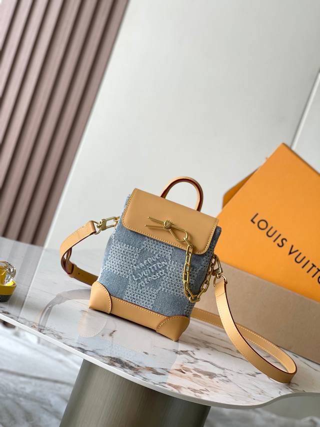 Premium Mb Chip Edition Original Leather Checkered Denim This Nano Steamer Handb