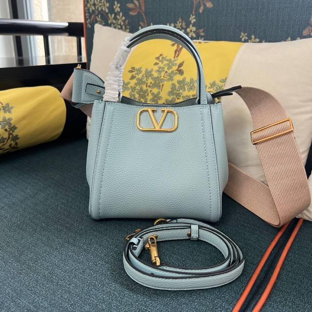 Small Size Model: 2089S Garavani Alltime Small Grained Calfskin Handbag With Met