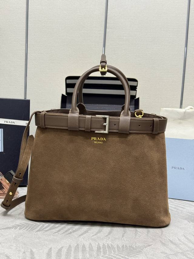 New Women's Bag Large Size 1Ba416 Suede This Handbag Is Made Of Imported Suede L