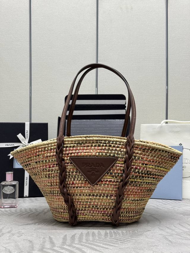 1Bg312 Straw Bag Vegetable Basket The Straw Material Is Pure Natural Raffia W
