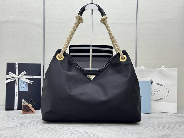 New Tote Bag 1Bc244 Large Shopping Bag Black This Recycled Nylon Bag Is Inspired