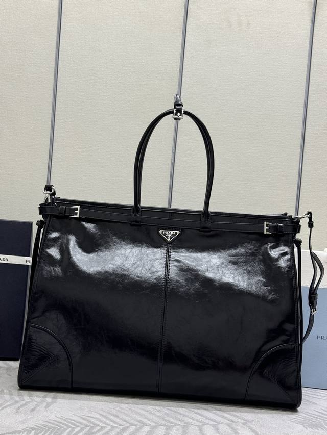 New 50Cm Men's Lux Soft Waxed Leather Black Silver Buckle 2Vg128 Arrived. Very B