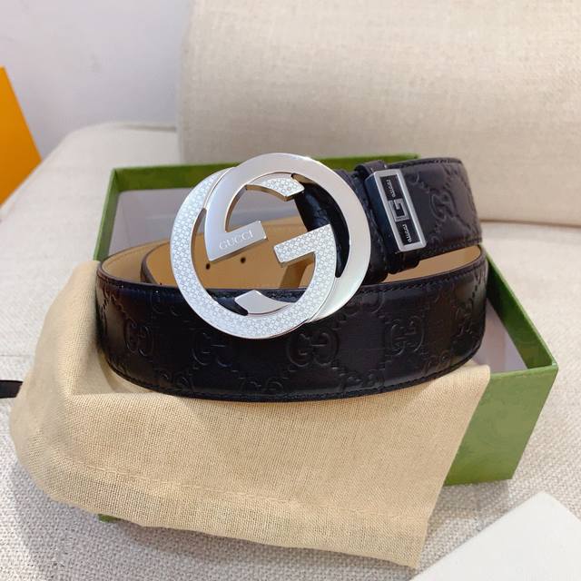 Gucci Gucci Official Website Synchronized Boutique Retro Double G Buckle Genuine