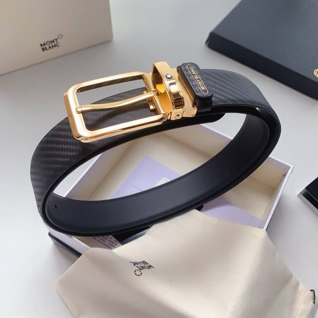 With Genuine Packaging Montblanc Pin Buckle Series Top Original Leather Cut From