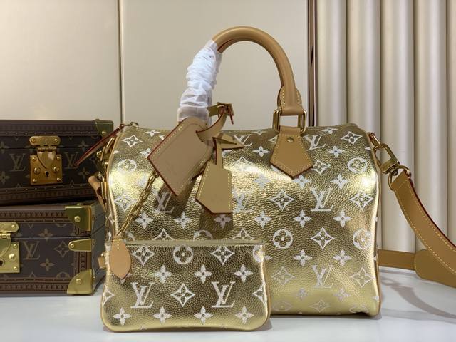 Top Original Exclusive Real Shot Speedy Bandouli Re 30 Handbag M14077 Green M140