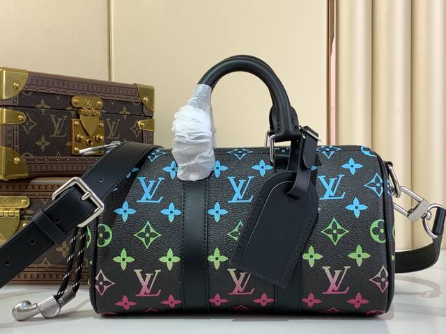 Top Original M13935 Black Gradient Men's Bag Pillow Bag Keepall 25 Handbag This