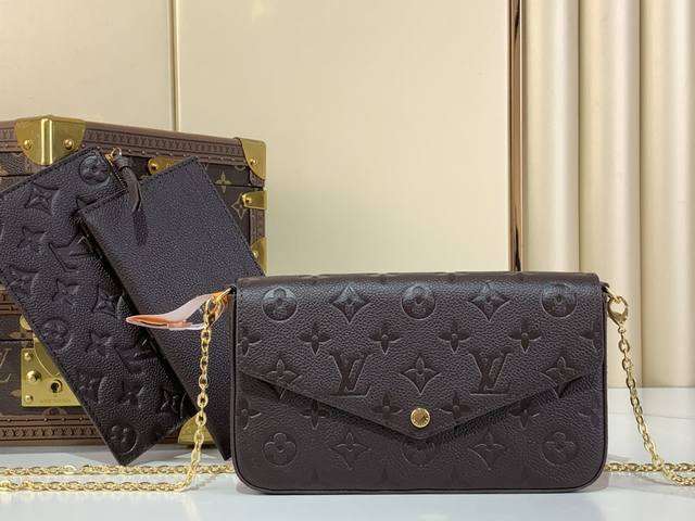 Top Original M61276 14193 Chocolate Embossed This Version Of The F Licie Ochette