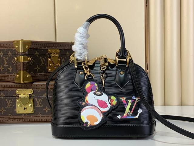 Top Original M13670 Black Water Ripple Shell Bag New For The Season Lv X Tm Alma