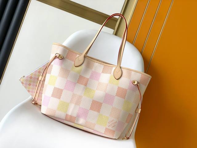 n40668 Top-Quality Original Neverfull Medium Handbag Made Of Damier Giant Can