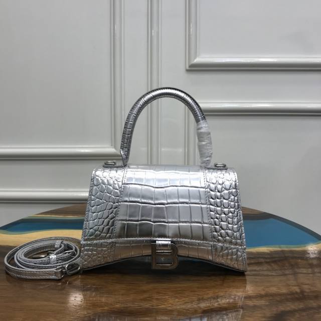 The Upgraded Version Of Balenciaga's Crocodile-Patterned Hourglass Bag Is Now Av