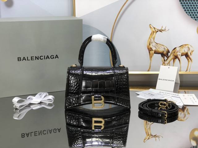 Black Gold Crocodile Pattern Xs# Grandly Launch The Balenciaga Paris Family Purc